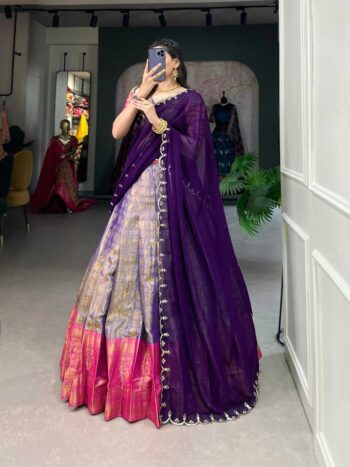 Fancy KESH134 2020 Lehengas Festive Collections Wholesale Designer Lehenga Zari Work Lehenga Onam Collections